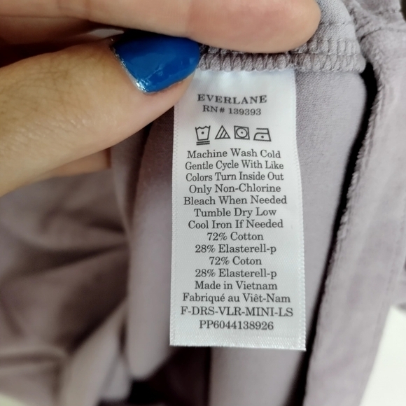 Everlane The Velour Mini Dress sz Xs - Picture 7 of 9